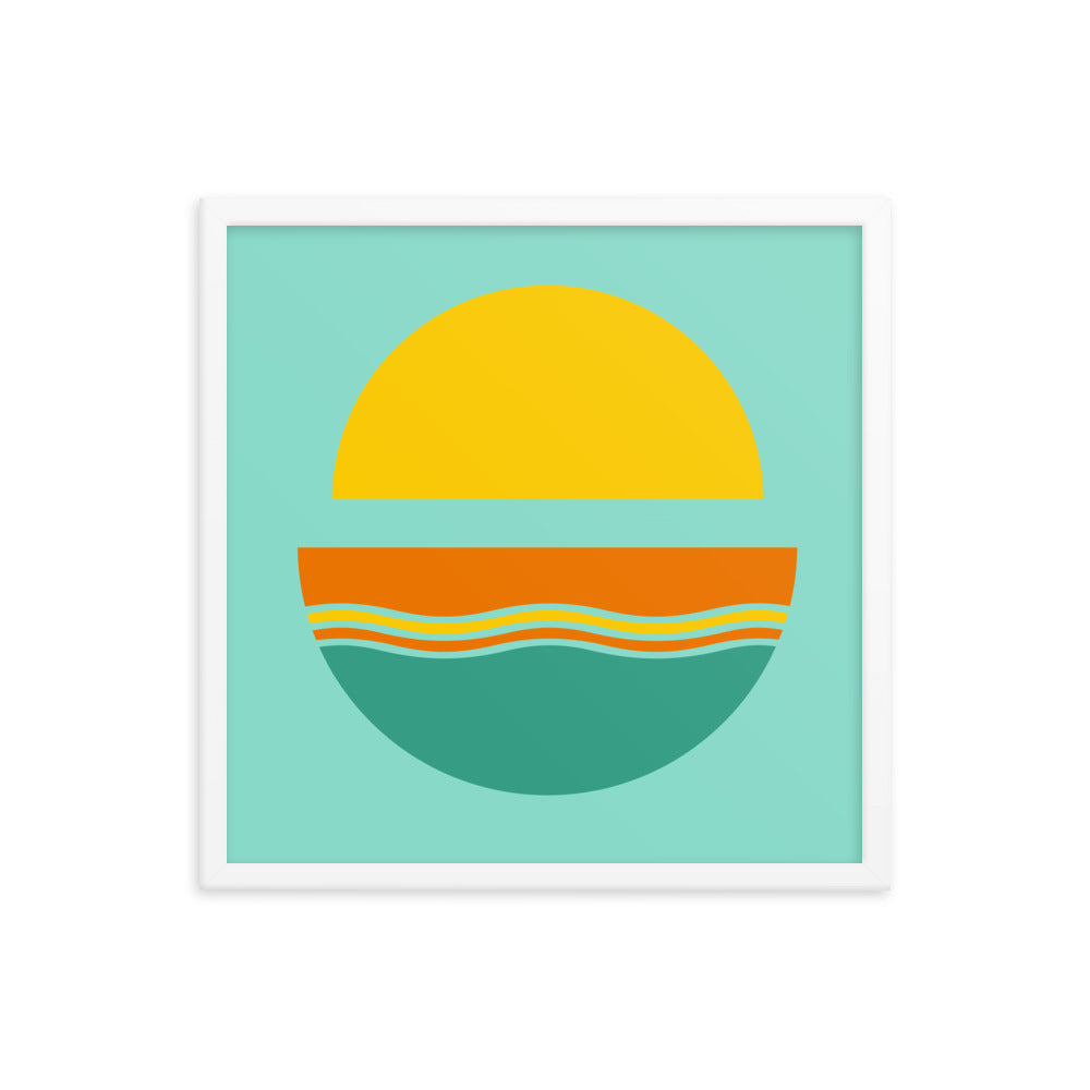 Beach Vibes framed poster. Bright Collection.