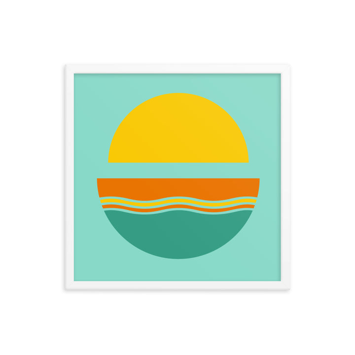 Beach Vibes framed poster. Bright Collection.