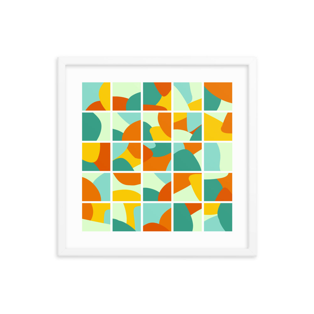 Collage Framed Poster. Bright Collection.