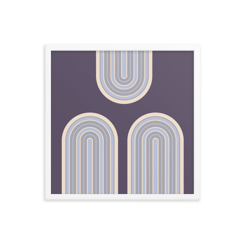 Purple arches framed poster. Purple Simplicity Collection.