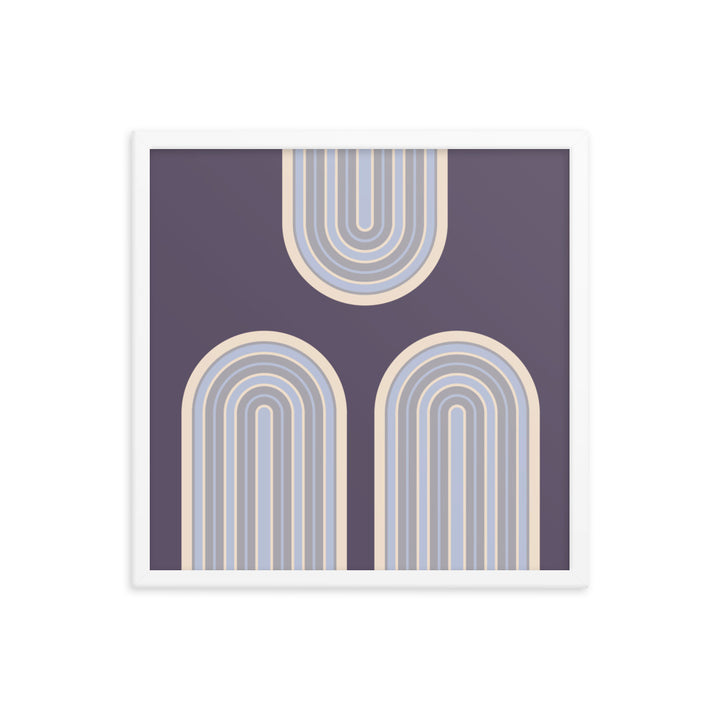 Purple arches framed poster. Purple Simplicity Collection.