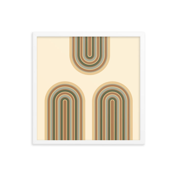 Earth toned arches framed poster. Earth Tones Collection.