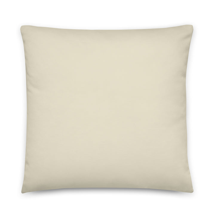Large solid beige throw pillow.   Part of the atomic cat collection.