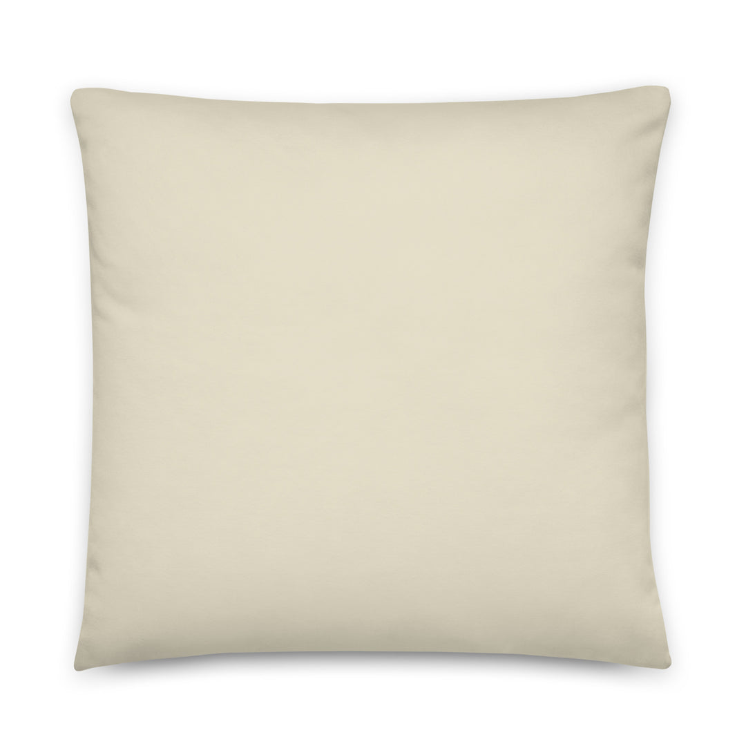 Large solid beige throw pillow.  Part of the atomic cat collection.