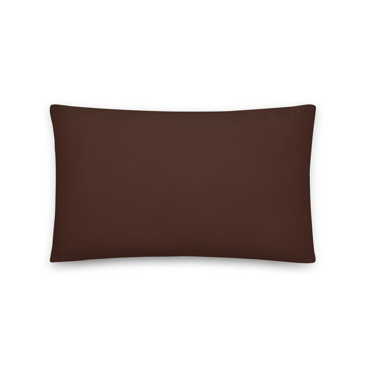 Solid brown lumbar pillow.  Part of the Atomic Cat Collection 