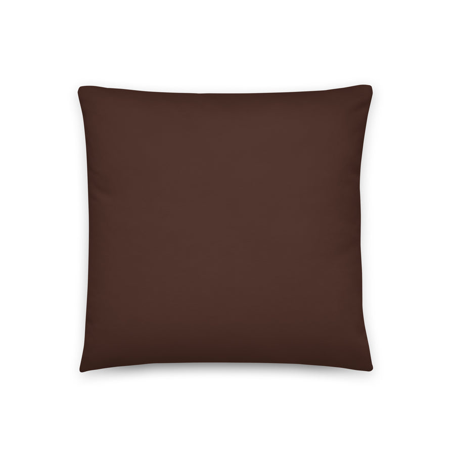 Solid brown throw pillow.  Part of the atomic cat collection.