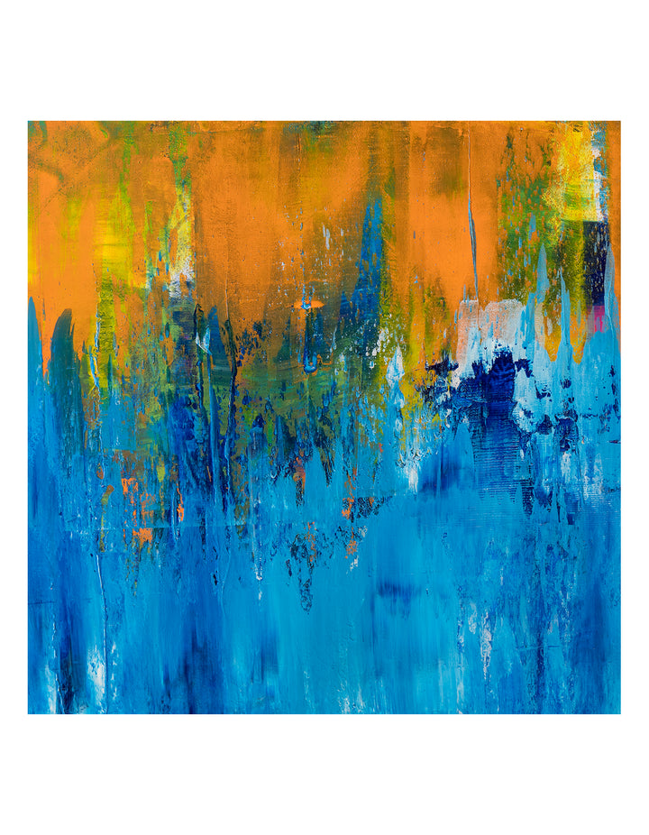 As the Day Ends abstract painting on a white background.