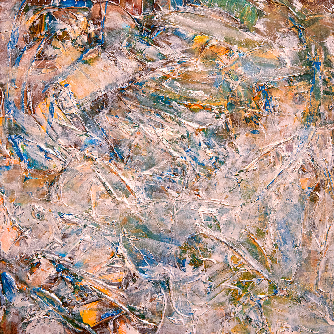 Colors int the mist abstract painting close up