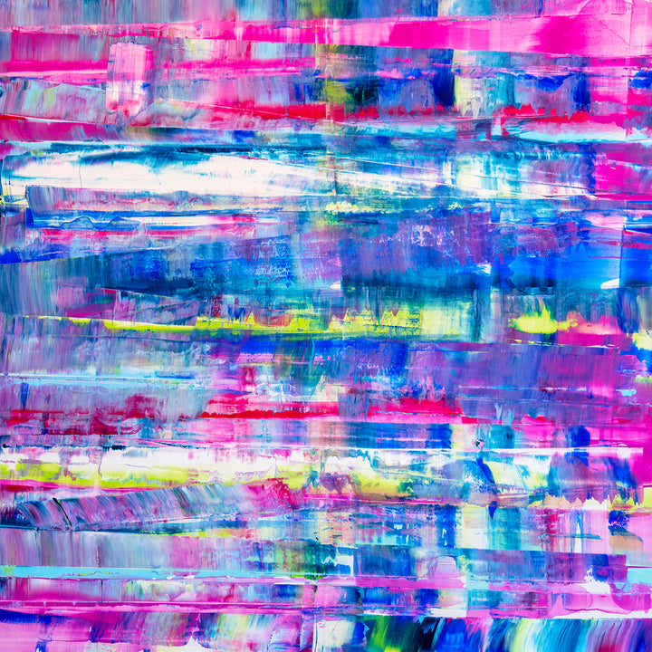 When colors dance colorful abstract painting up close