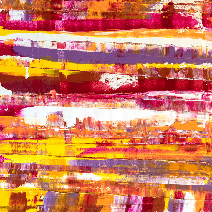 Sunset colorful abstract painting close up